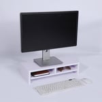 Eosnow - Support de moniteur de bureau lcd tv support pour ordinateur portable écran d'ordinateur étagère de bureau bureau blanc violacé
