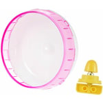 Linghhang - Roue de course pour hamster, jouet pour hamster, 21 cm - pink