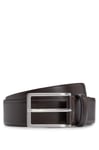 BOSS Mens Erman-L Sz35 Italian-leather belt with engraved-logo buckle