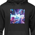 Barn-Hoodie | Mjuk Huvtröja för Barn Fortnite svart 12-13 År