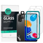 Ibywind Screen Protector For Redmi Note 11 4G Global 6.43"[2 Pack],9H Hardness Tempered Glass,With 1Pc Camera Lens Protector,Easy to Install