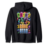 Maths Rockstar Cool Maths Day Numbers Day Mathematics Zip Hoodie