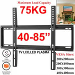 LCD LED PLASMA TV WALL BRACKET MOUNT FOR 40 42 50 70 75 80 INCH FLAT BRACKET