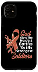 Coque pour iPhone 11 Le dieu du cancer de l'utérin donne des batailles les plus dures aux soldats les plus forts