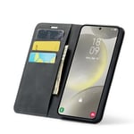 Mobique Samsung Galaxy S24 FE Slimmat fodral med kortfack, svart