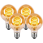 Ugreat - Ampoules led 4W Edison Vintage G80, Blanc Chaud 2200K E27, Equivalent à Ampoule Incandescente 48W, Ampoule Rétro à Filament, Rétro Antique