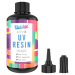 Résine UV 200g - Résine Epoxy Ultraviolette Transparent Type Dur pour la Fabrication Bijoux, Artisanat DIY - Rapide Durcissement UV Resin Colle pour Moules, Pendentifs Resine, Décoration Artisanale