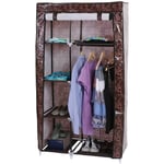 Mendler - Armoire pliable, penderie de camping, garde-robe en tissu, 163x89x43cm