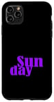 Coque pour iPhone 11 Pro Max Graphique violet dimanche jours de la semaine violet