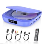 Desobry Mini DVD Player, DVD Player for TV 1080P Region Free DVD Player HDMI with HDMI/RCA Cable and Remote Control, CD/DVD Player Support USB/TF Card Input, DVD Player for Smart TV, Last Memory