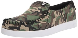 DC Shoes DC Villian Chaussures de Skate décontractées à Enfiler pour Homme, Camouflage Militaire, 41 EU