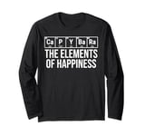 Capybara The Elements Of Happiness Periodic Table Funny Long Sleeve T-Shirt