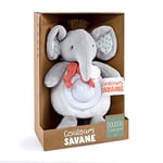 Doudou et Compagnie - Couleurs Savane - Veilleuse éléphant- Gris - 15cm - Cadeau naissance - DC4080