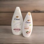 2x Dove Body Wash 450ml Velvet Glow 225ml Pampering XL and Medium