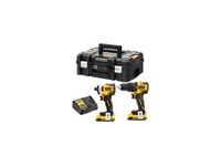 Dewalt VERKTØYSETT 18V XR KOMPAKT SLAGDRILL &amp; SLAGTREKKER Komplett