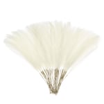 50 Pcs Faux Pampas Grass 52cm/20.5" Dried Pampas Grass Decor, Milk White