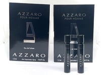 AZZARO POUR HOMME 2 X 1.2ml EDT FOR MEN SAMPLES SPRAY