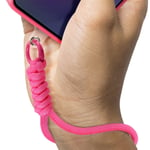 Avizar Dragonne pour Smartphone Design Tressé Accroche Universelle Fuchsia