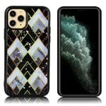 Apple Marble design iPhone 11 Pro Max kotelot - Arvoituksellinen Sininen Ja Musta Timantti