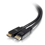 C2G 6ft DisplayPort Male to HDMI Male Passive Adapter Cable - 4K 30Hz - video adapter - DisplayPort / HDMI - 1.8 m