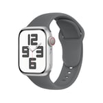 SRena Bracelet SBC1 pour bracelet apple watch se ultra 2 series 10 9 8 7 6 5 4 3 2 1 49mm 46mm 45mm 44mm 42mm 41mm 40mm 38mm cuir sport montre silicone en couleur Gris Boue Volcanique