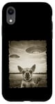 Coque pour iPhone XR Chihuahua Chien Selfie Vieux Téléphone Photo Drôle Observation OVNI