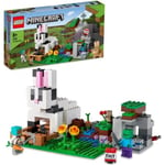 LEGO 21181 Minecraft The Rabbit Ranch, leksak, med husdjur, zombie, TNT minifigurer, pojkar och flickor från 8 år och uppåt Flerfärgad