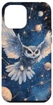 iPhone 12 Pro Max Owl Silver Feathers Cosmic Fantasy art Space Case