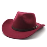 Roll up Brim Naisten Miesten Villa Western Cowboy Hattu Gentleman Jazz Sombrero Hombre Lippalakki Cowgirl Bowler Cap 56 58cm