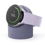 elago GWT2 Charger Stand Compatible with Samsung Galaxy Watch 7/7 Ultra, 6/6 Classic, 5/5 Pro [40/43/44/45/47mm], Nightstand Mode, Cable Management [Charging Cable Not Included] (Lavender Grey)