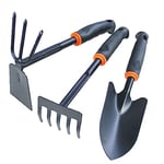 3Pièces Outils De Jardinage, Ensemble D'outils De Jardinage, Outils De Jardinage Adulte, Houe à Deux Têtes, Tête De Râteau, Petite Pelle De Jardinage, pour Ameublir Le Sol, Désherber