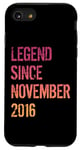 Coque pour iPhone SE (2020) / 7 / 8 8ème anniversaire garçons filles légende né novembre 2016