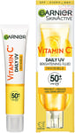 Garnier Vitamin C Daily UV, Invisible Brightening Fluid, SPF50+, Prevents + Sun