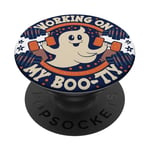 Working On My Booty Funny Boo Tee Costumes d'Halloween PopSockets PopGrip Adhésif