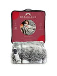 Dreamland Relaxwell Luxury Faux Fur Fallow Deer Heated Throw - Natural