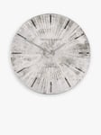 Thomas Kent Starburst Analogue Wall Clock, Silver