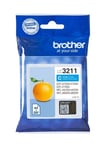 Genuine Brother LC3211, Standard Capacity Cyan Ink jet Printer Cartridge, LC3211