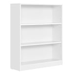 VASAGLE Bibliothèque, Étagère de Rangement 3 Niveaux, Meuble, Cube, pour Salon, Bureau, Chambre, Style Scandinave, 24 x 80 x 93 cm, Blanc LBC106T14