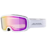 ALPINA Unisexe - Adultes, NAKISKA Q-LITE Lunettes de ski, white, One Size