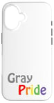 Coque pour iPhone 16 Gris Pride coloré