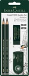 Faber-Castell 4 Piece Quality Castell 9000 Jumbo Graphite Pencils Blister Card S