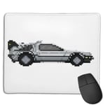 Delorean Pixel Car Back to The Future Customized Designs Non-Slip Rubber Base Gaming Mouse Pads for Mac,22cm×18cm， Pc, Computers. Ideal for Working Or Game