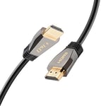 J&D 10K 8K HDMI 2.1 Cable, 2.1 Version HDMI Cable Adapter Support 8K@60Hz 4K@120Hz Dynamic HDR eARC Dolby with 48Gbps Bandwidth for PS5, Xbox Series X/S, RTX 3080/3090, 6.5 Feet