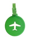 NOVAGO Etiquette Bagages série Avion étiquette Valise, étiquette pour Sac à Voyage,Sac à Dos (Vert, x1 Rond)