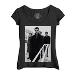 T-Shirt Femme Col Echancré Joy Division Punk Rock Photo Vintage Angleterre