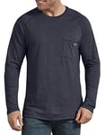 Dickies Men's Temp-iq Performance Cooling Long Sleeve T-Shirt, Dark Navy Heather, Large