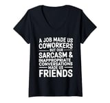 Womens Fun and Laughter made us Friends for Farewell V-Neck T-Shirt