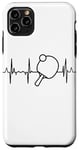 Coque pour iPhone 11 Pro Max Ping Pong Tennis de table Heartbeat Heartline