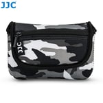 JJC Sac pour appareil photo avec 2 poches supplémentaires s en néoprène souple Étui pour Sony ZV-1 jas100 Ricoh gazIII Olympus TG-7 TG6 TG5 TG4 - Type Camouflage Gray