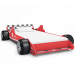 Lit voiture de course Enfant en bois Lexlife 90 x 200 cm - Rouge